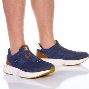 Cole Haan Men's Zerogrand All Day Runner Sneaker Ensign Blue/ Ivory 10.5M Navy